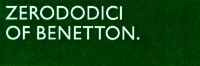 Mẫu nhãn hiệu ZERODODICI OF BENETTON.