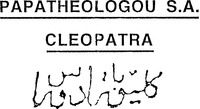 Mẫu nhãn hiệu PAPATHEOLOGOU S.A. CLEOPATRA