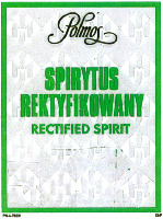 Mẫu nhãn hiệu Polmos SPIRYTUS REKTYFIKOWANY RECTIFIED SPIRIT