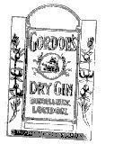 Mẫu nhãn hiệu GORDON'S DRY GIN DISTILLERY LONDON