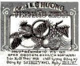 Mẫu nhãn hiệu Cơ sở Lệ Hương Tinh Dầu Chuối