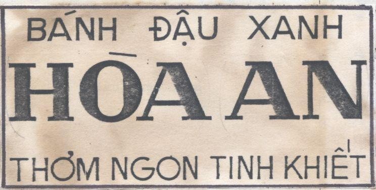 Mẫu nhãn hiệu BáNH ĐậU XANH HOà AN THƠM NGON TINH KHIếT