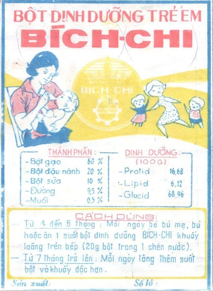 Mẫu nhãn hiệu BộT DINH DƯỡNG TRẻ EM BíCH-CHI
