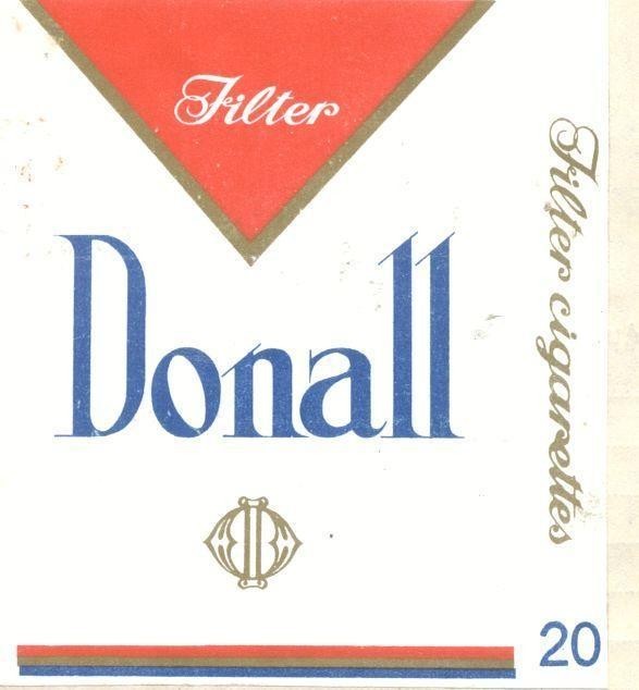 Mẫu nhãn hiệu Donall IO Filter cigarettes