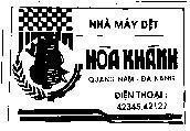 Mẫu nhãn hiệu DHK Hoà Khánh