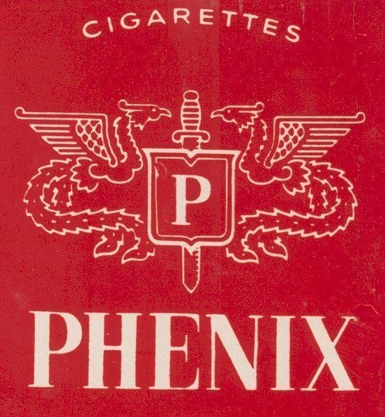 Mẫu nhãn hiệu PHENIX P CIGARETTES