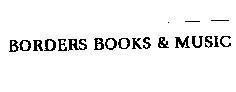 Mẫu nhãn hiệu BORDERS BOOKS & MUSIC