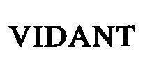 Mẫu nhãn hiệu VIDANT