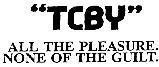 Mẫu nhãn hiệu "TCBY" All the pleasure None of guilt