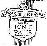 Mẫu nhãn hiệu FRASER & NEAVE F&N ESTABLISHED 1883 EXTRA DRY TONIC WATER CARBO