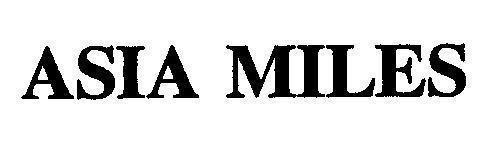 Mẫu nhãn hiệu ASIA MILES