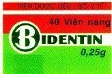 Mẫu nhãn hiệu B BIDENTIN, Viện Dược Liệu- Bộ Y Tế, 40 viên nang, 0,25G