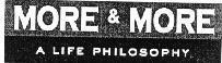 Mẫu nhãn hiệu MORE & MORE A LIFE PHILOSOPHY