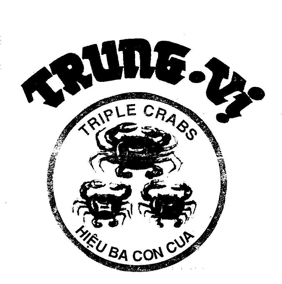 Mẫu nhãn hiệu Trung Vị TRIPLE CRABS Hiệu Ba Con Cua