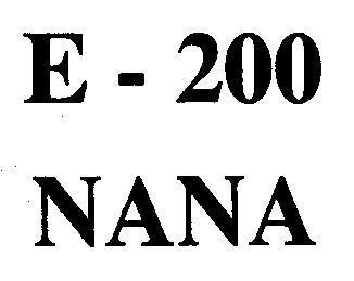Mẫu nhãn hiệu E-200 NANA