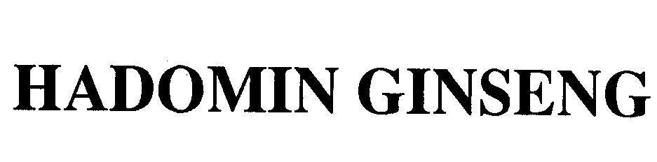 Mẫu nhãn hiệu HADOMIN GINSENG