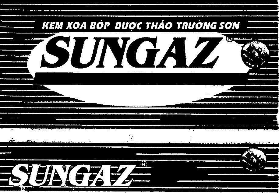 Mẫu nhãn hiệu SUNGAZ KEM XOA BóP DƯợC THảO TRƯờNG SƠN