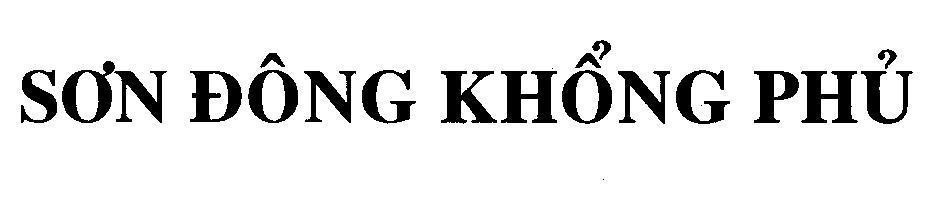 Mẫu nhãn hiệu SƠN ĐÔNG KHổNG PHủ