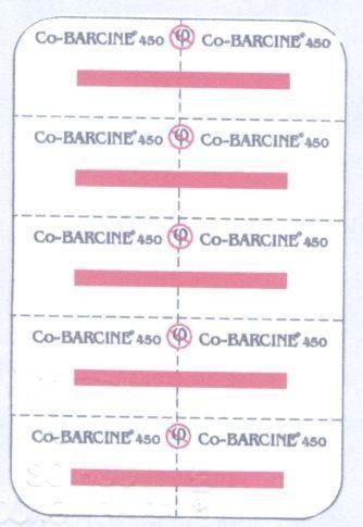 Mẫu nhãn hiệu Co- BARCINE' 450