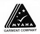 Mẫu nhãn hiệu MYANA GARMENT COMPANY