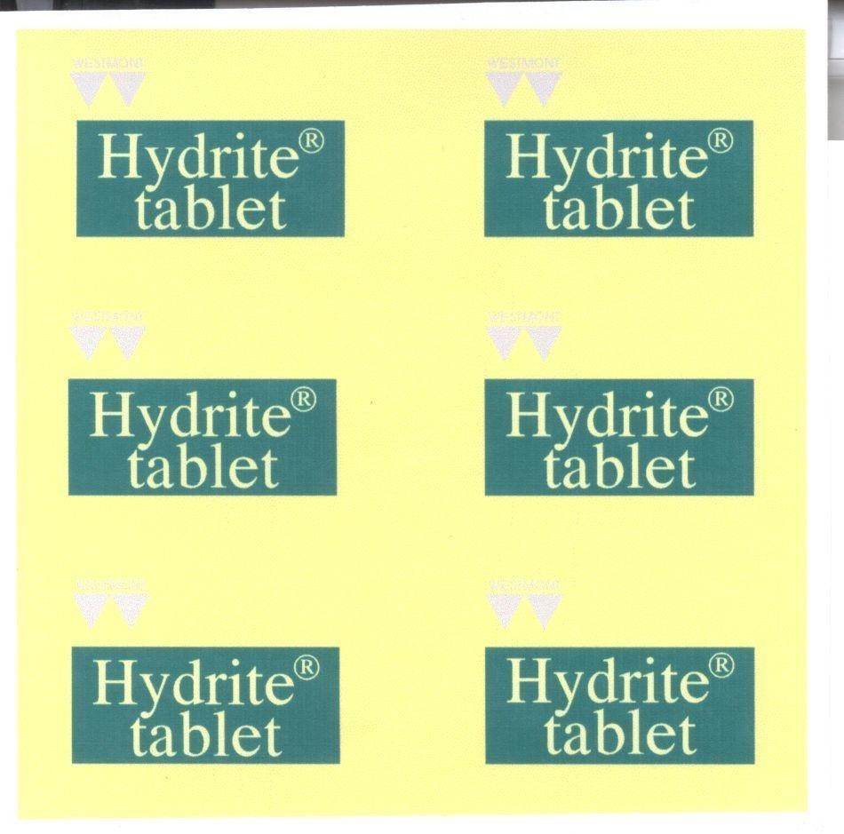 Mẫu nhãn hiệu WESTMONT Hydrite tablet