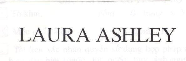 Mẫu nhãn hiệu LAURA ASHLEY