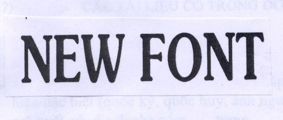 Mẫu nhãn hiệu NEW FONT