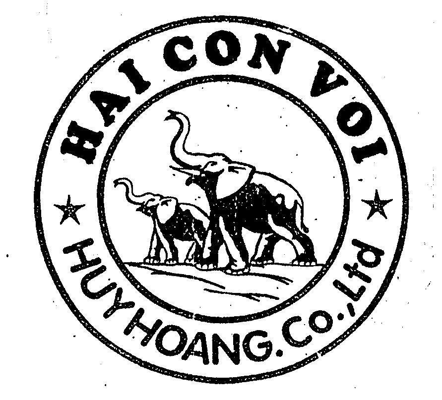 Mẫu nhãn hiệu HUY HOàNG Hai con voi