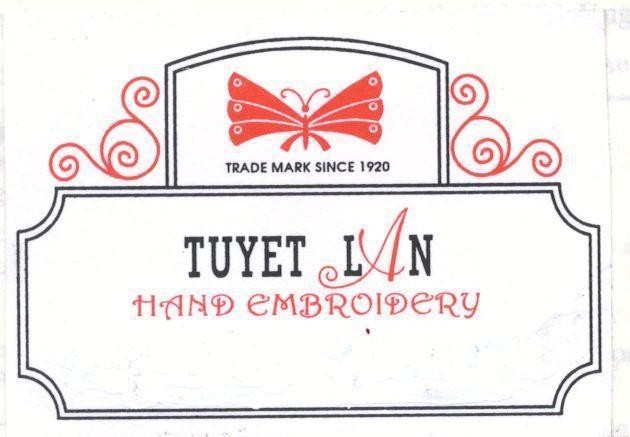 Mẫu nhãn hiệu Tuyết Lan Hand embroidery