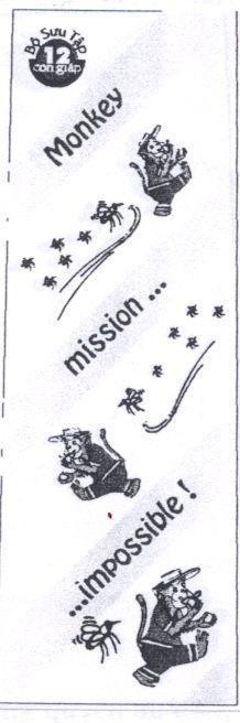 Mẫu nhãn hiệu Bộ SƯU TậP 12 CON GIáP MONKEY MISSION IMPOSSIBLE