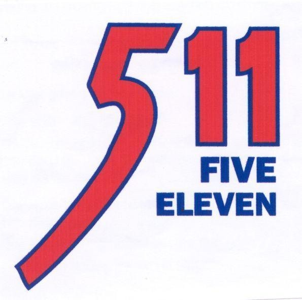 Mẫu nhãn hiệu 511 FIVE ELEVEN