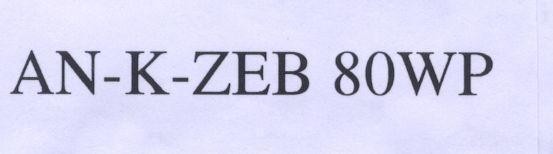 Mẫu nhãn hiệu AN-K-ZEB 80WP