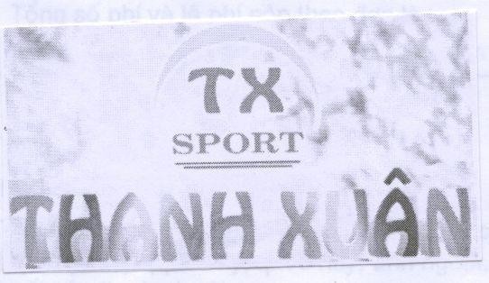 Mẫu nhãn hiệu TX SPORT THANH XUÂN