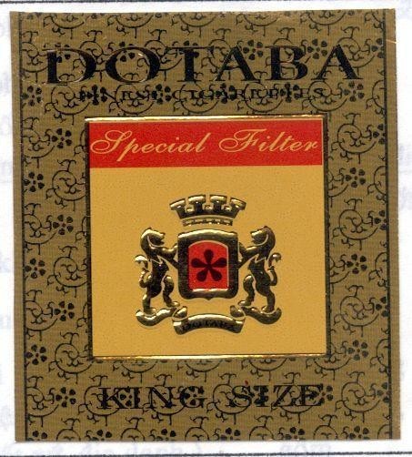 Mẫu nhãn hiệu DOTABA FINEST CIGARETTES KING SIZE