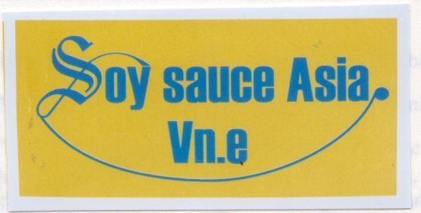 Mẫu nhãn hiệu SOY SAUCE ASIA VN.E