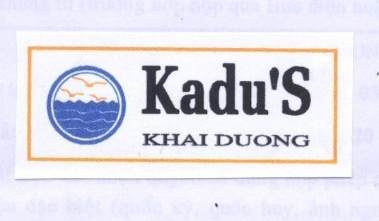 Mẫu nhãn hiệu KADU'S KHAI DUONG