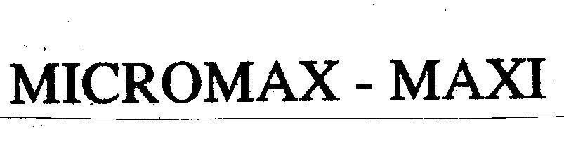 Mẫu nhãn hiệu MICROMAX - MAXI