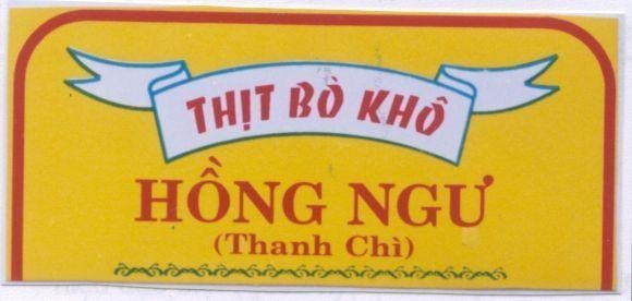 Mẫu nhãn hiệu Thịt Bò Khô Hồng Ngư Thanh Chì