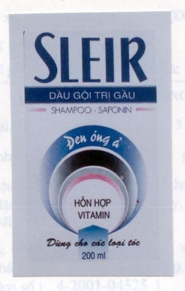 Mẫu nhãn hiệu SLEIR DAU GOI TRI GAU DEN ONG A HON HOP VITAMIN