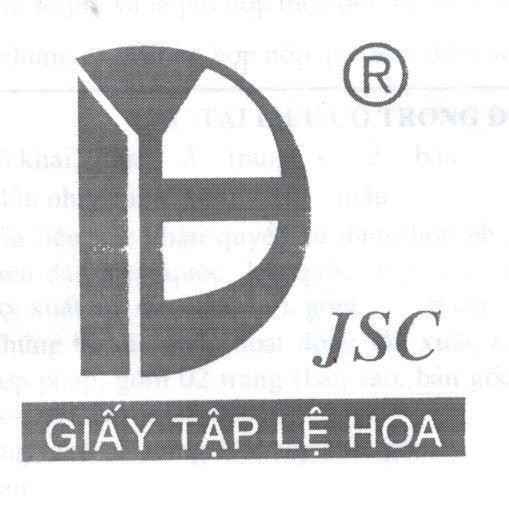 Mẫu nhãn hiệu JSC Giấy Tập Lệ Hoa