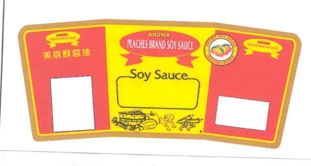 Mẫu nhãn hiệu AROMA PEACHES BRAND SOY SAUCE