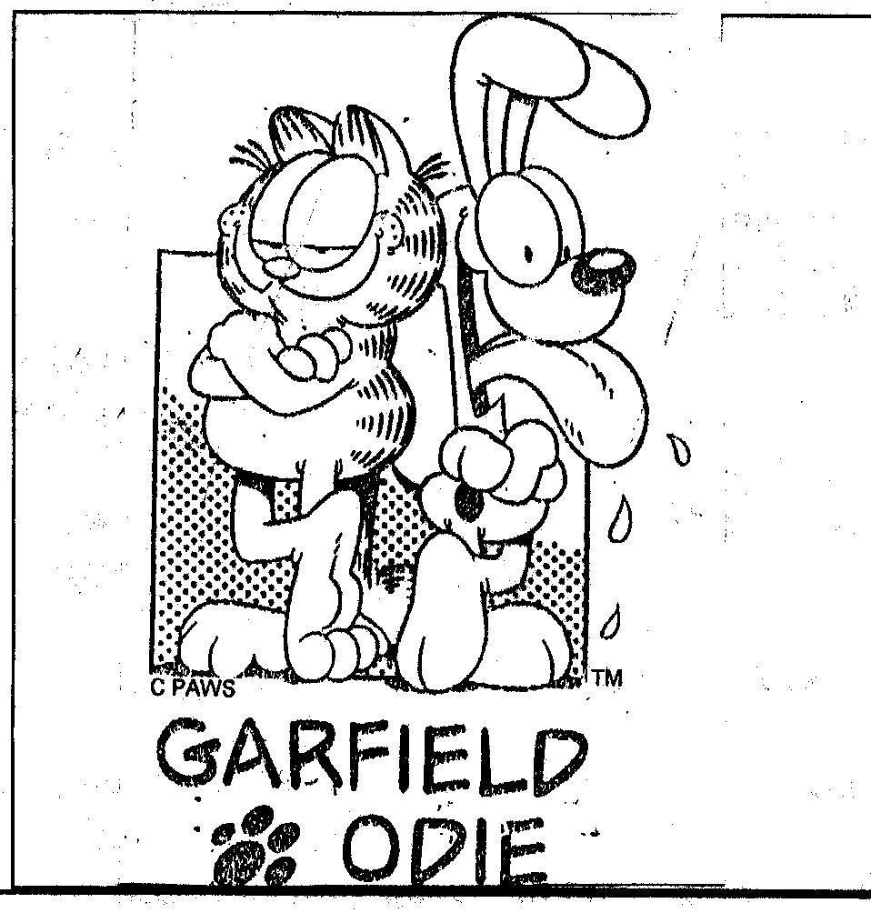 Mẫu nhãn hiệu GARFIELD ODIE C PAWS TM
