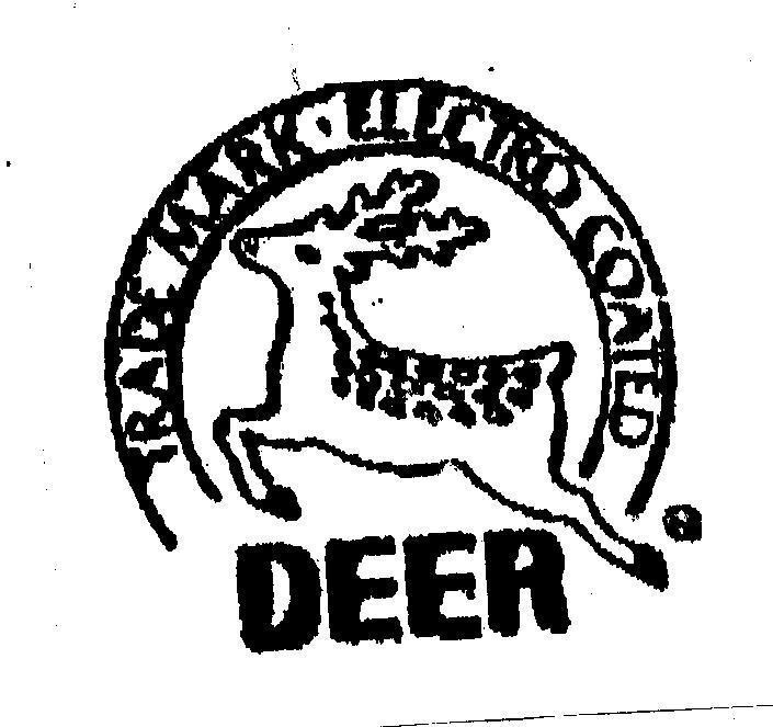 Mẫu nhãn hiệu DEER TRADE MARK ELECTRO COATED