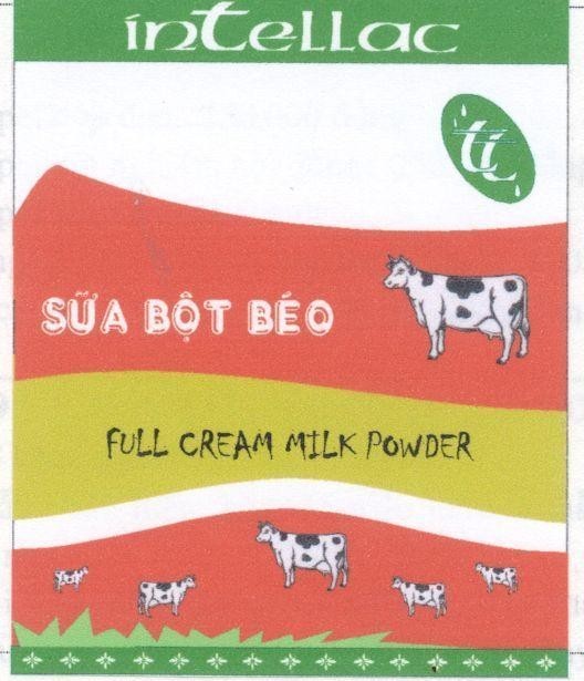 Mẫu nhãn hiệu INTELLAC TT SUA BOT BEO FULL CREAM MILK POWDER