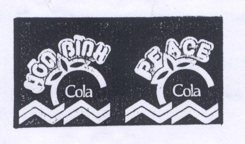 Mẫu nhãn hiệu Hoà Bình CCOLA PEACE COLA