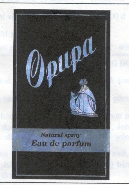 Mẫu nhãn hiệu OPUPA NATURAL SPRAY EAU DE PARFUM