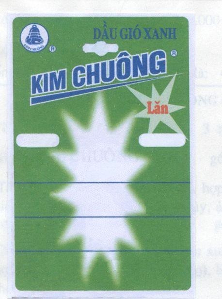 Mẫu nhãn hiệu KIM CHUÔNG DầU GIó XANH Lăn