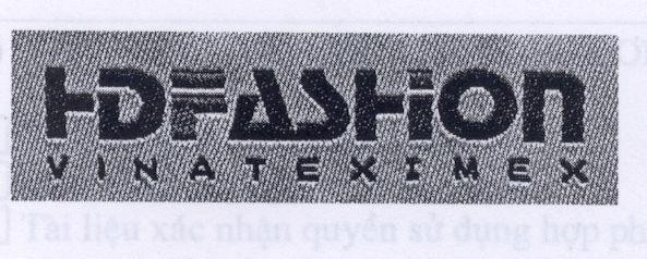 Mẫu nhãn hiệu HDFASHION VINATEXIMEX