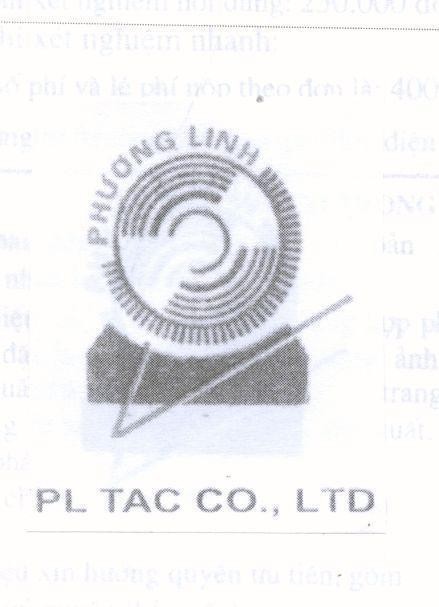 Mẫu nhãn hiệu PL TAC CO.,LTD PHUONG LINH
