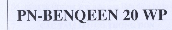 Mẫu nhãn hiệu PN-BENQEEN 20 WP